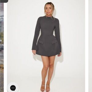 Odd muse The Ultimate Muse Split Sleeve Mini Dress | Slate Grey